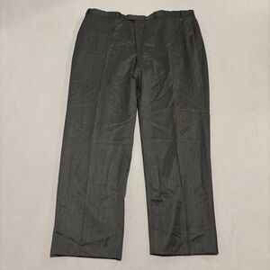 Brooks Brothers Wool Dress Pants Mens 44x32 Gray Cuffed Business Casual Preppy